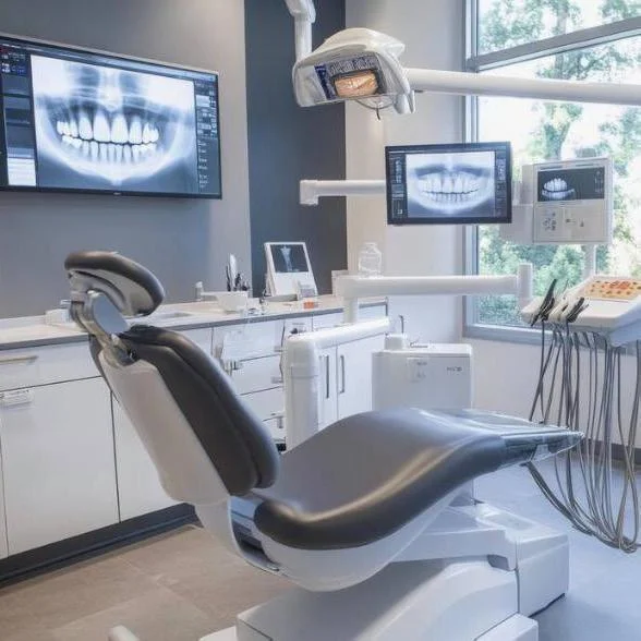 The pristine, welcoming, and high-tech interior of the My La Mirada Dentist office, designed for optimal patient comfort